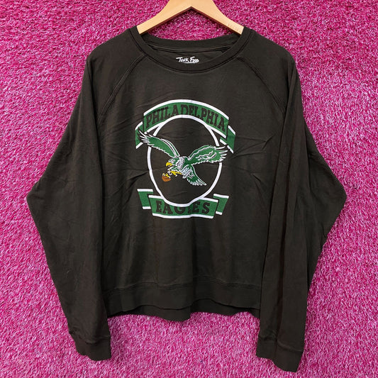 Junk Food Clothing Philadelphia Eagles Crop Crewneck Sweatshirt 2XL