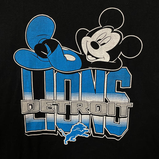 Disney x Junk Food NFL Detroit Lions Mickey Mouse Kick Back Shirt 2XL