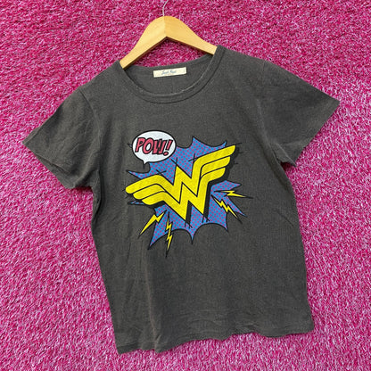Wonder Woman Logo Pow Classic Comic Book Aesthetic T-Shirt Small