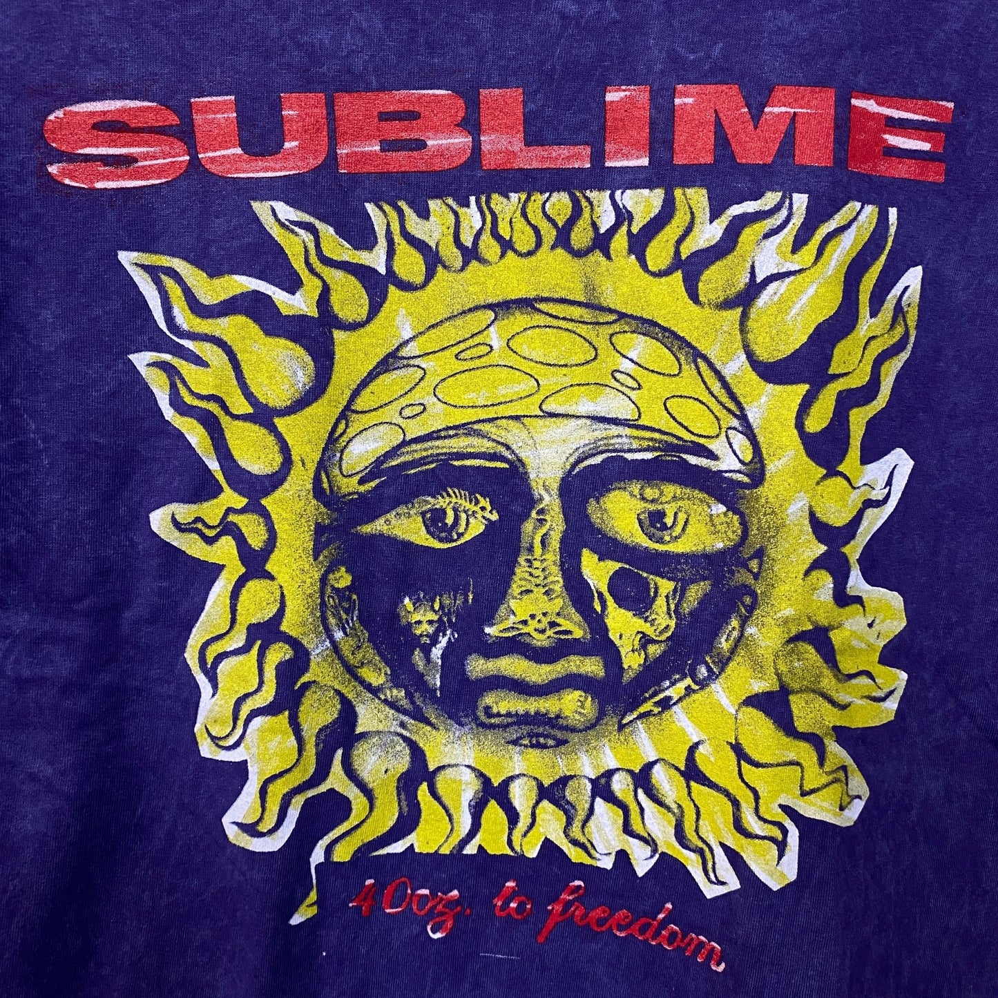 Sublime 40 Oz. To Freedom Sun Logo Graphic T-Shirt Medium