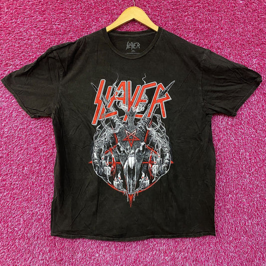 Slayer Goat Pentagram Pigment-Dyed T-Shirt 2XL