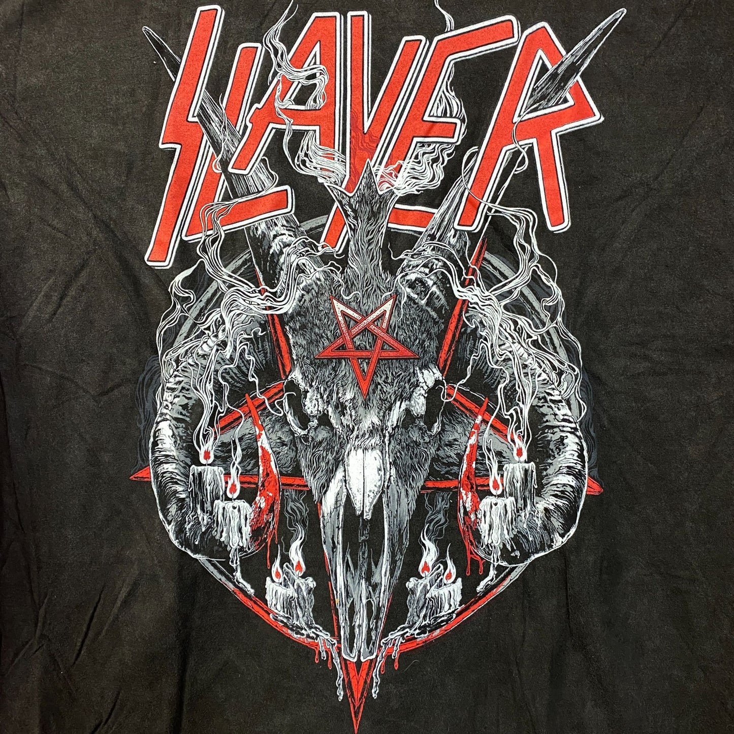 Slayer Goat Pentagram Pigment-Dyed T-Shirt 2XL