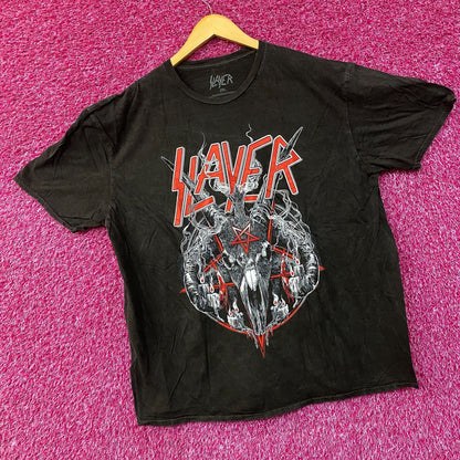 Slayer Goat Pentagram Pigment-Dyed T-Shirt 2XL