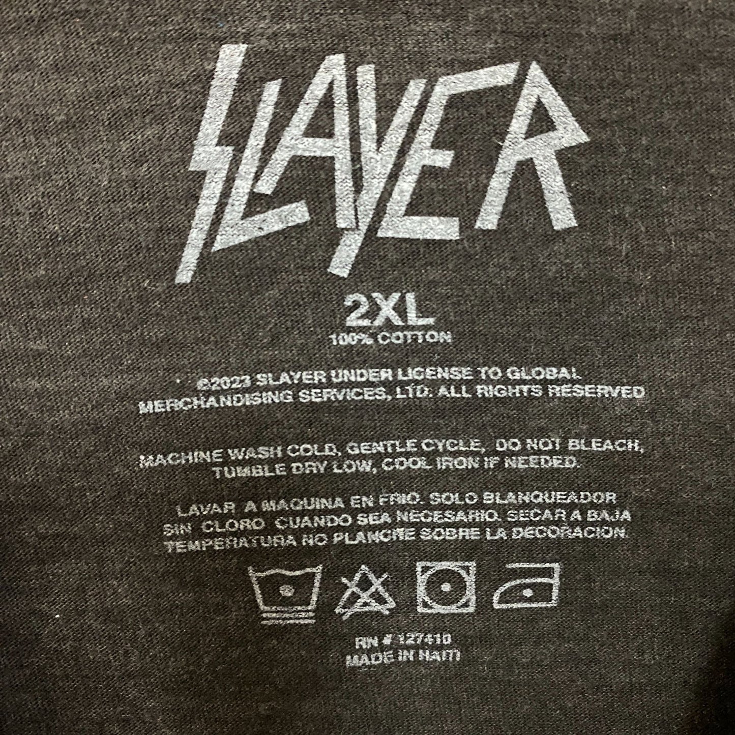 Slayer Goat Pentagram Pigment-Dyed T-Shirt 2XL