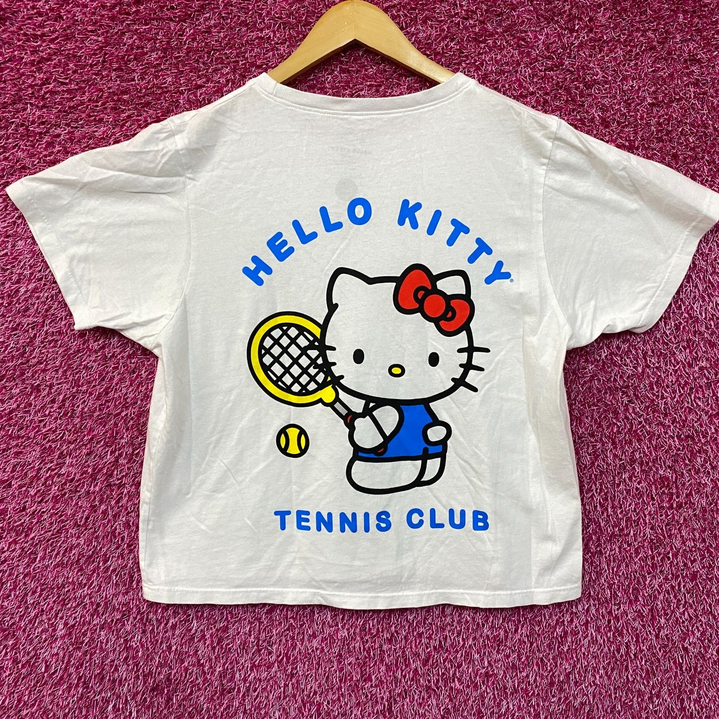 Hello Kitty Tennis Club Sanrio Kawaii Sport Promo Crop Top L