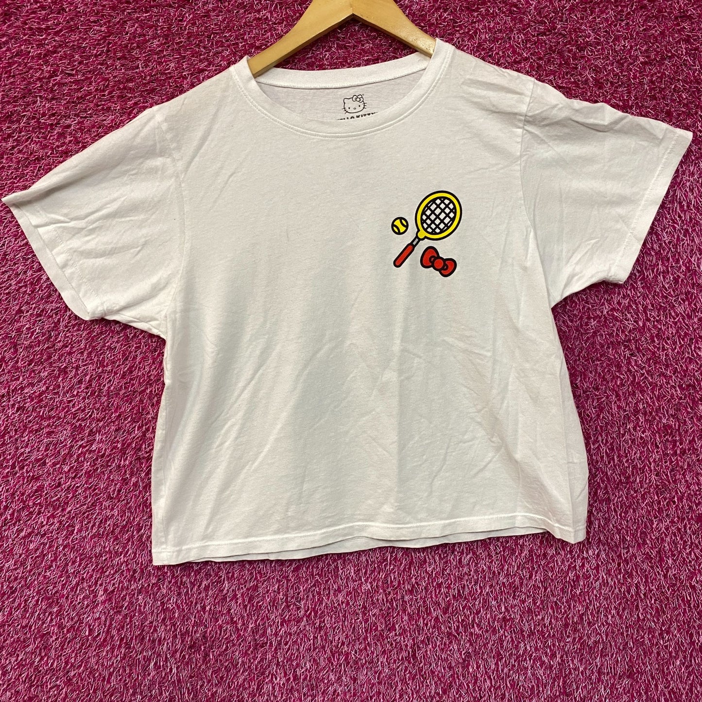 Hello Kitty Tennis Club Sanrio Kawaii Sport Promo Crop Top L