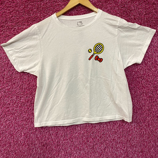 Hello Kitty Tennis Club Sanrio Kawaii Sport Promo Crop Top L