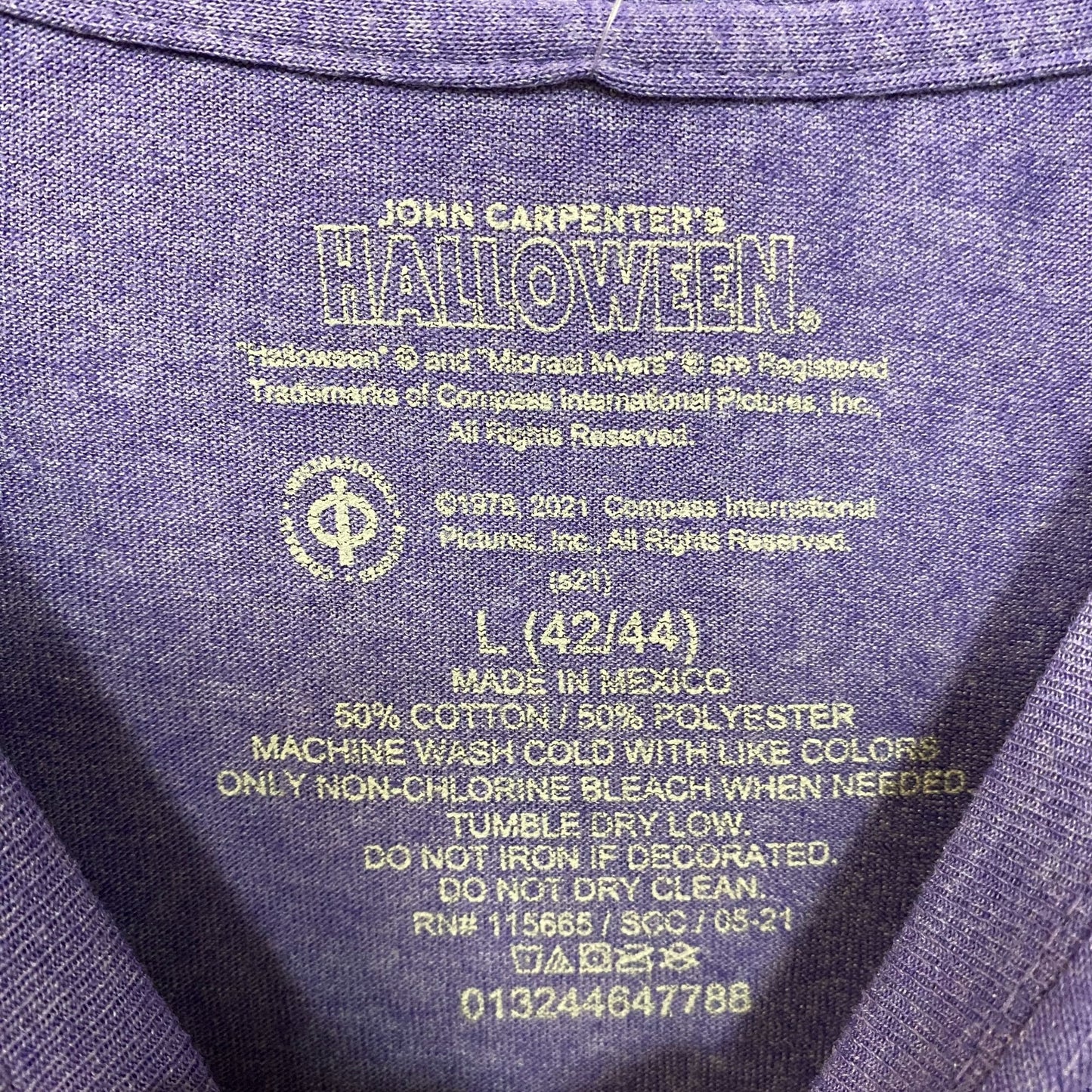 John Carpenters Halloween Michael Myers Horror T-Shirt L