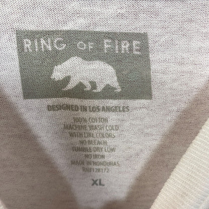 Ring Of Fire Tokyo Japan Daring Hero Japanese Lettering Anime Style T-Shirt XL