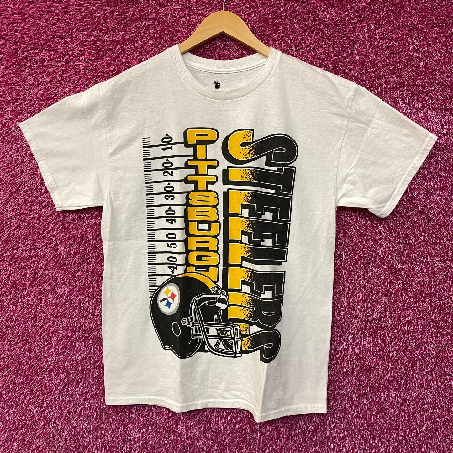 Junk Food Clothing Pittsburgh Steelers NFL Retro White T-Shirt Medium