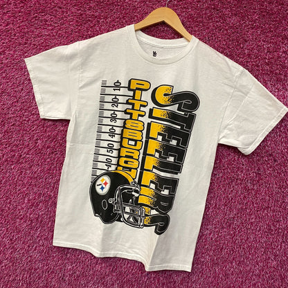 Junk Food Clothing Pittsburgh Steelers NFL Retro White T-Shirt Medium