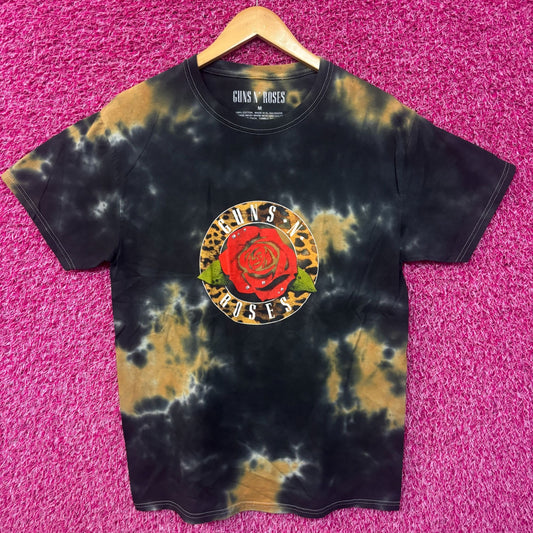 Guns N’ Roses Leopard Print Big Rose Hard Rock Tie Dye Small
