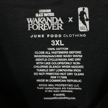 Junk Food Phoenix Suns NBA x Marvel Black Panther Wakanda Forever T-Shirt 3XL
