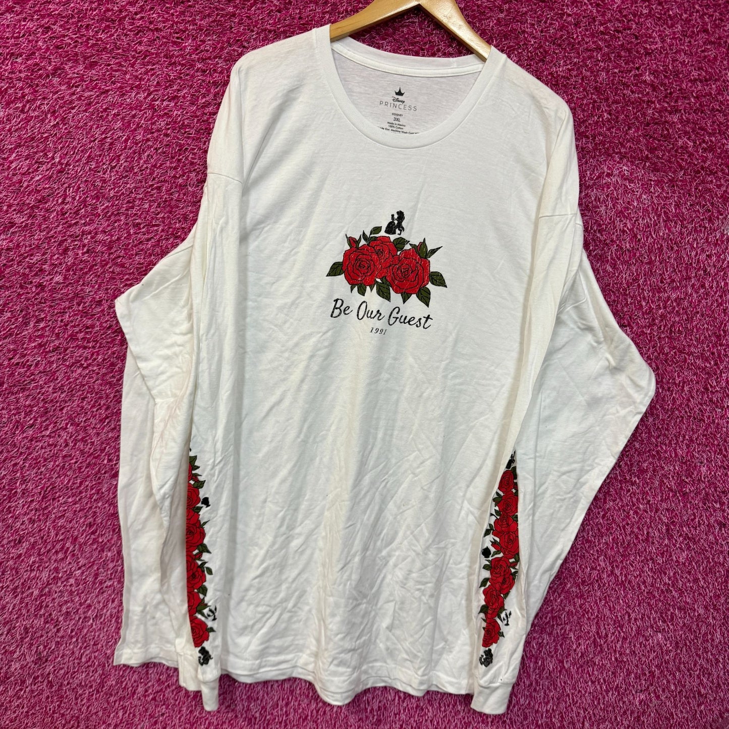 Beauty and the Beast Be Our Guest l/s Tshirt size 2XL