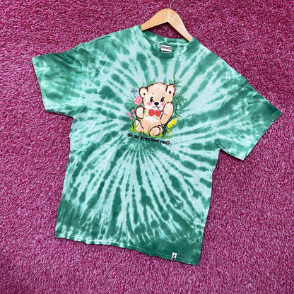 Your Highness Red Eye Cannabis Teddy Bear Skater Tie Dye L
