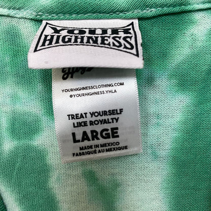 Your Highness Red Eye Cannabis Teddy Bear Skater Tie Dye L