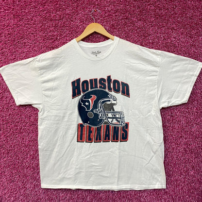 Junk Food NFL Houston Texas Throwback Helmet Logo T- Shirt XL