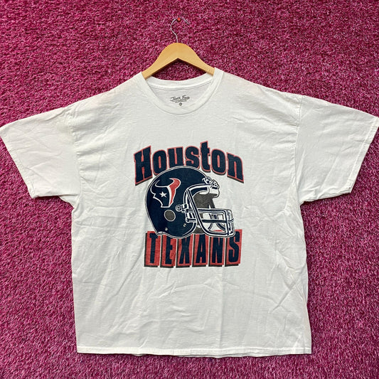 Junk Food NFL Houston Texas Throwback Helmet Logo T- Shirt XL