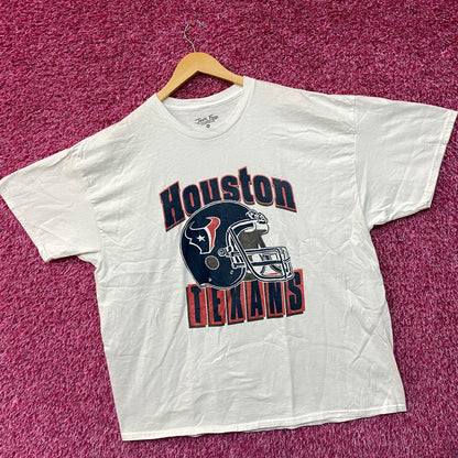 Junk Food NFL Houston Texas Throwback Helmet Logo T- Shirt XL
