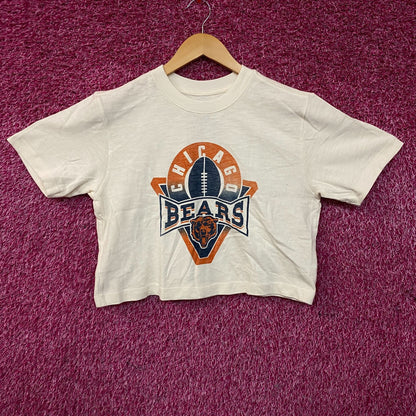 Junk Food Clothing Women's NFL Chicago Bears Mock Neck Crop Tee XS