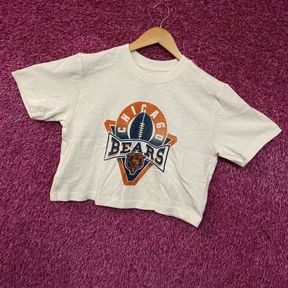 Junk Food Clothing Women's NFL Chicago Bears Mock Neck Crop Tee XS