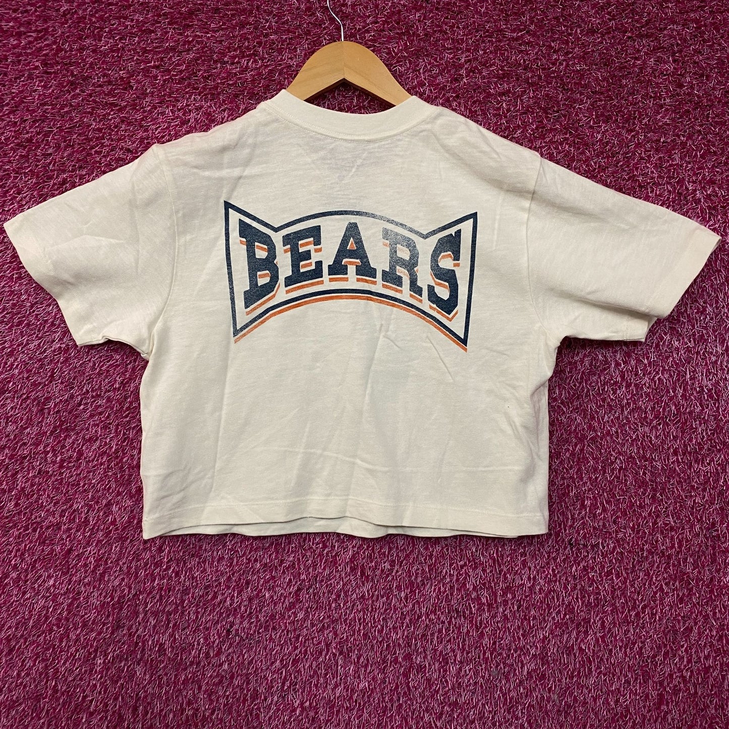 Junk Food Clothing Women's NFL Chicago Bears Mock Neck Crop Tee XS