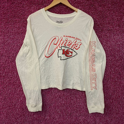 Junk Food NFL Kansas City Chiefs Long Sleeve Cropped T-Shirt Large