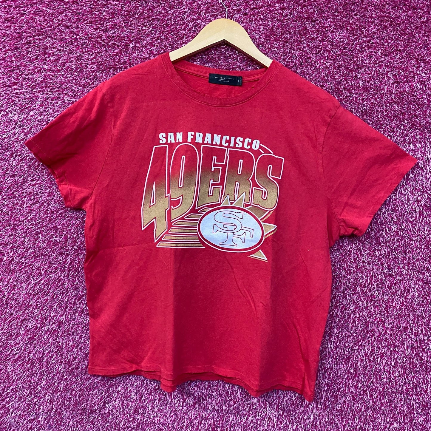 Junk Food NFL San Francisco 49ers Women Red Short top XL