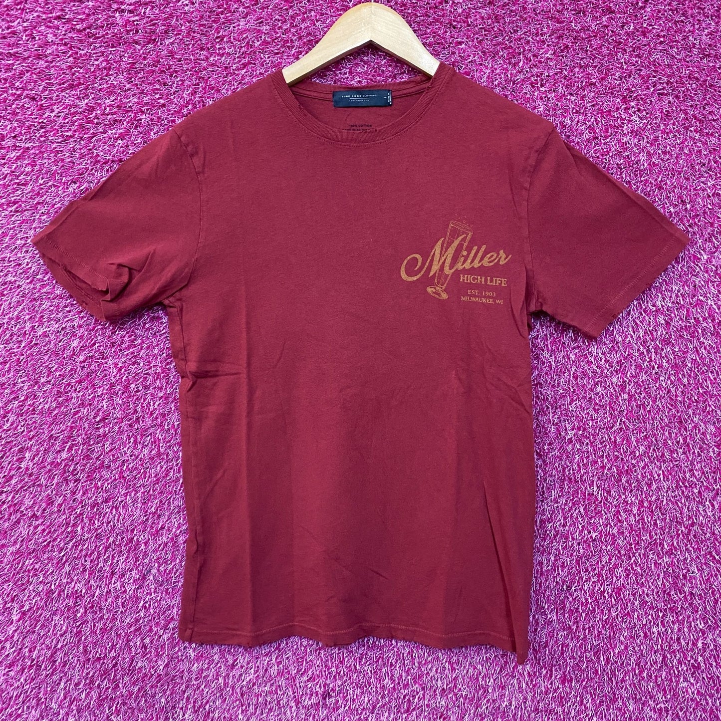 Junk Food Clothing Miller High Life Sportsman's Club T-Shirt Small