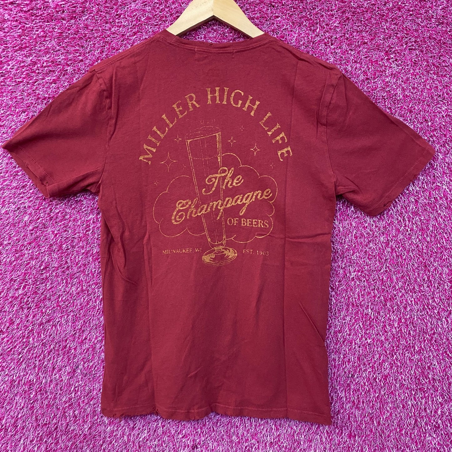 Junk Food Clothing Miller High Life Sportsman's Club T-Shirt Small