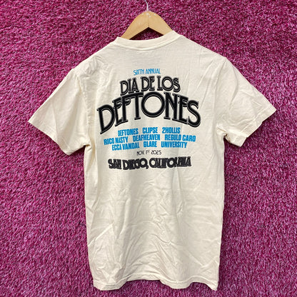 Dia de los Deftones 2025 Music Festival Dove T-Shirt Small