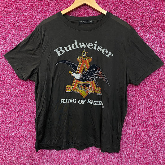 Budweiser King Of Beer American Bald Eagle Logo T-Shirt 2XL