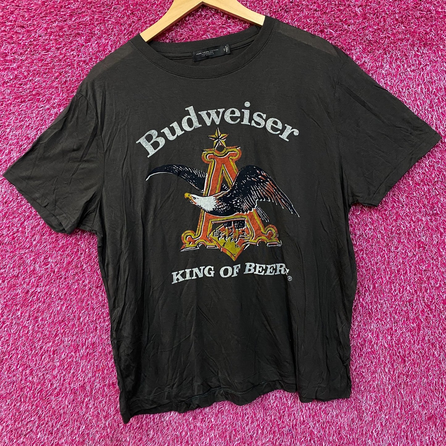 Budweiser King Of Beer American Bald Eagle Logo T-Shirt 2XL