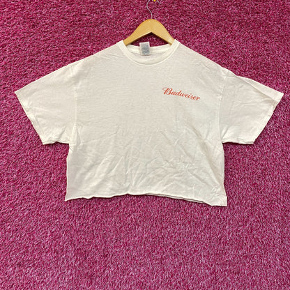 World Renowned Budweiser King Of Beers Crop Top Promo T-Shirt Large