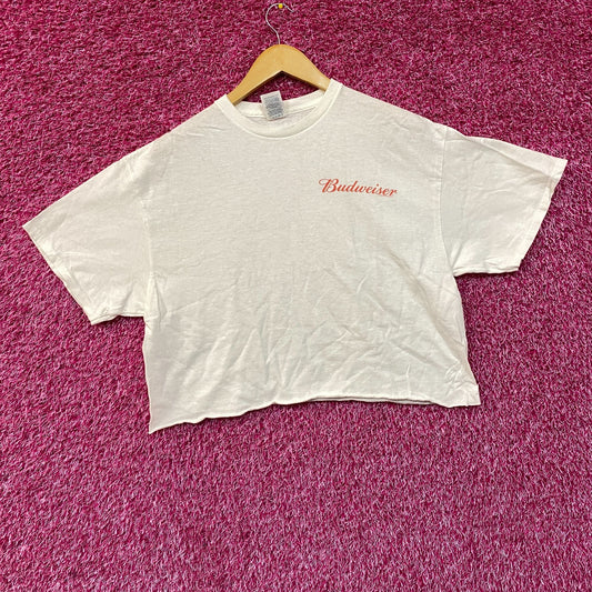 World Renowned Budweiser King Of Beers Crop Top Promo T-Shirt Large
