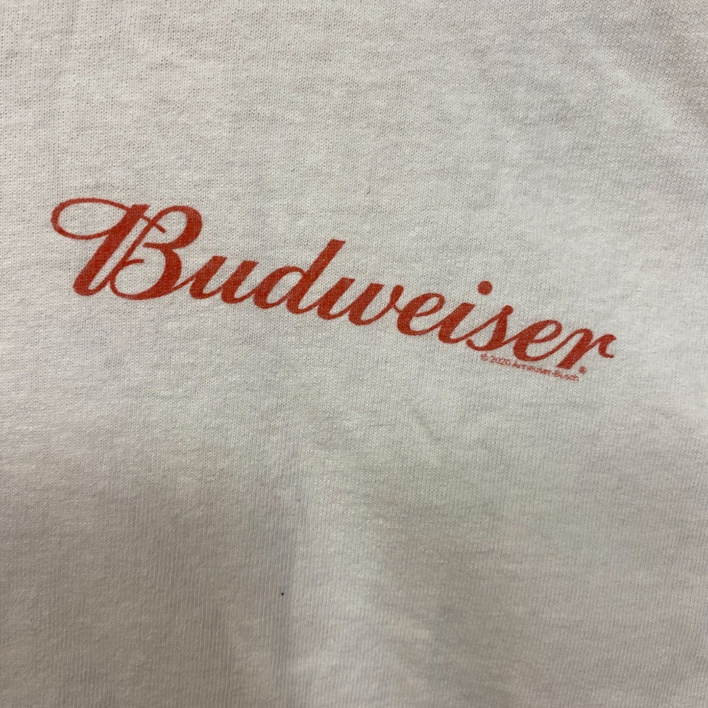 World Renowned Budweiser King Of Beers Crop Top Promo T-Shirt Large