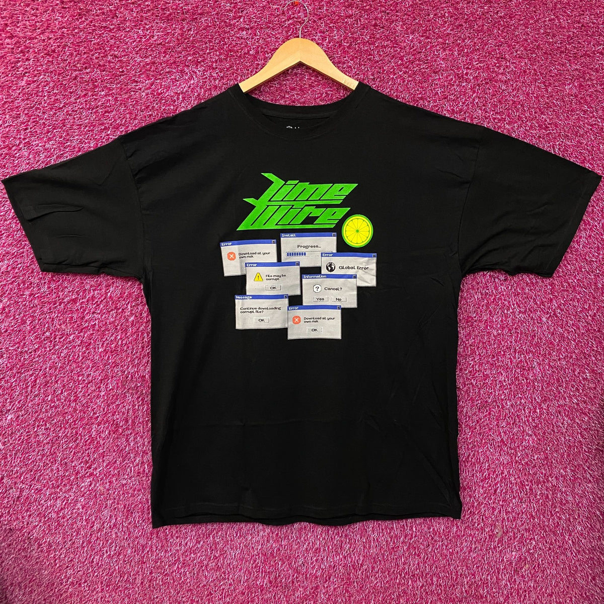 LimeWire "Download at Your Own Risk" Graphic T-Shirt 2XL