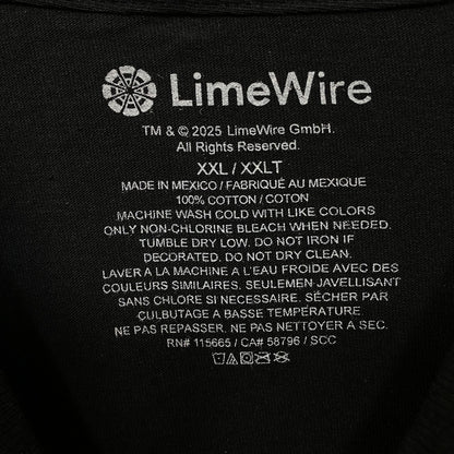 LimeWire "Download at Your Own Risk" Graphic T-Shirt 2XL