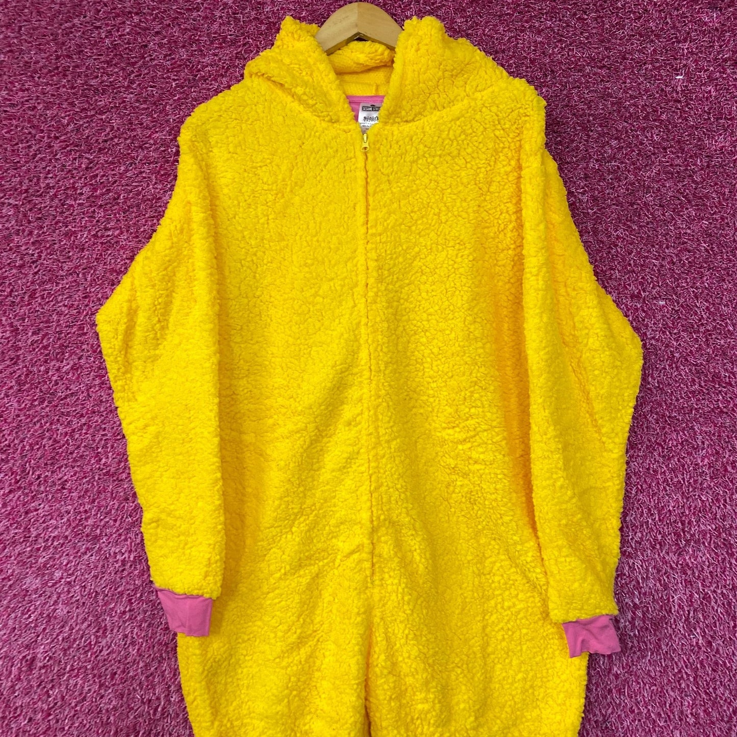 Sesame Street Big Bird Hooded Pajama Onesie S/M