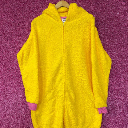 Sesame Street Big Bird Hooded Pajama Onesie S/M
