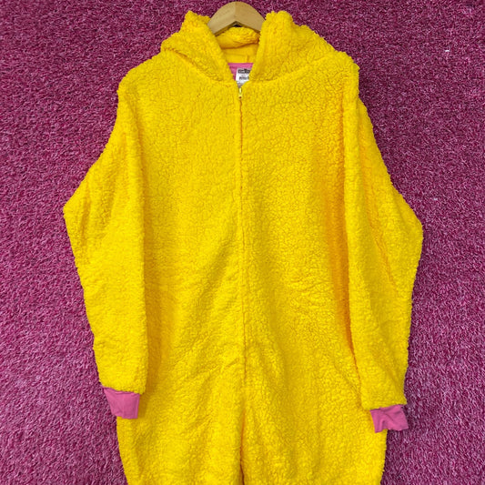 Sesame Street Big Bird Hooded Pajama Onesie S/M