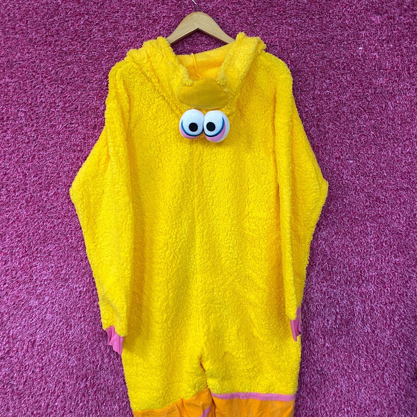 Sesame Street Big Bird Hooded Pajama Onesie S/M