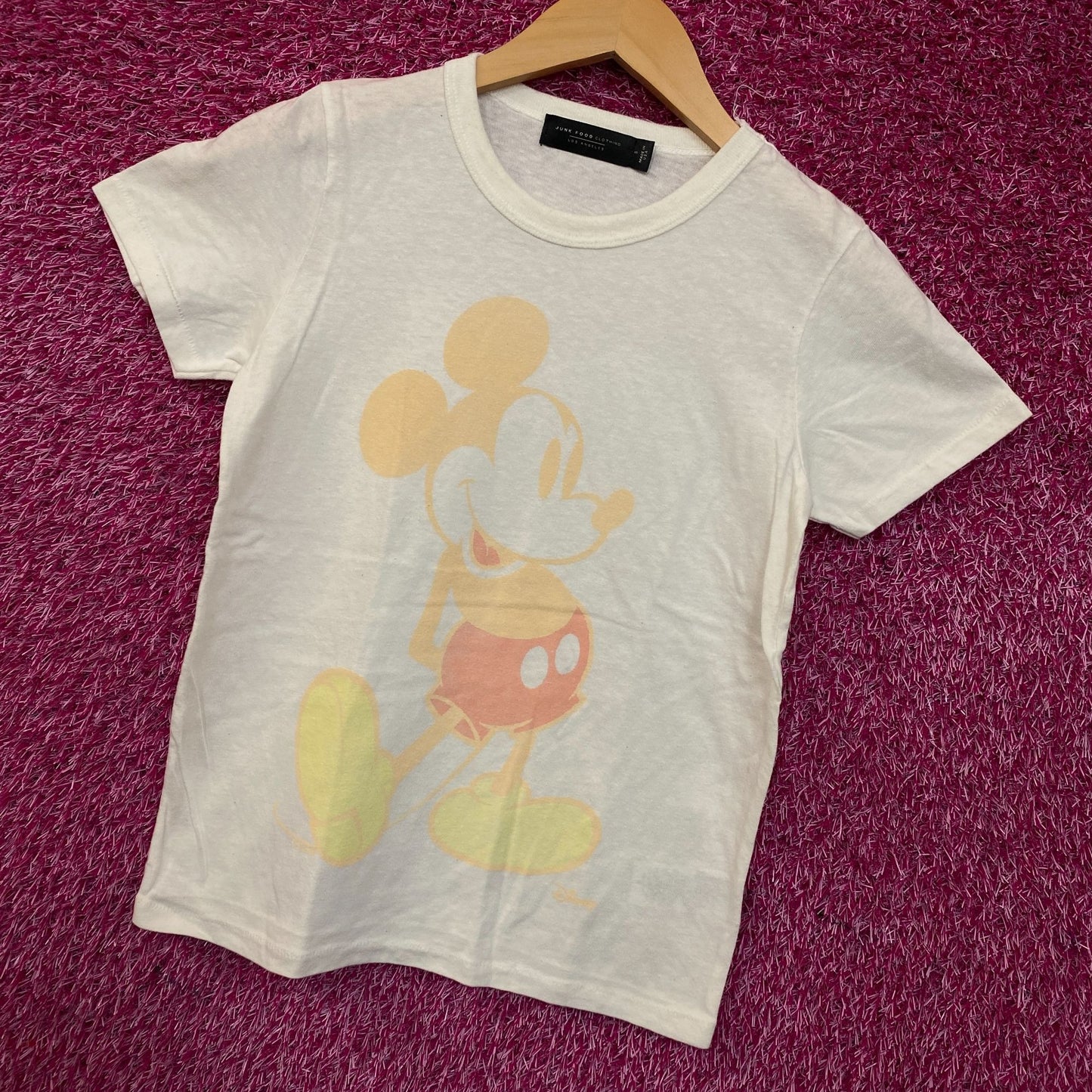 Junk Food Clothing Disney Mickey Mouse Faded Original T-Shirt Small