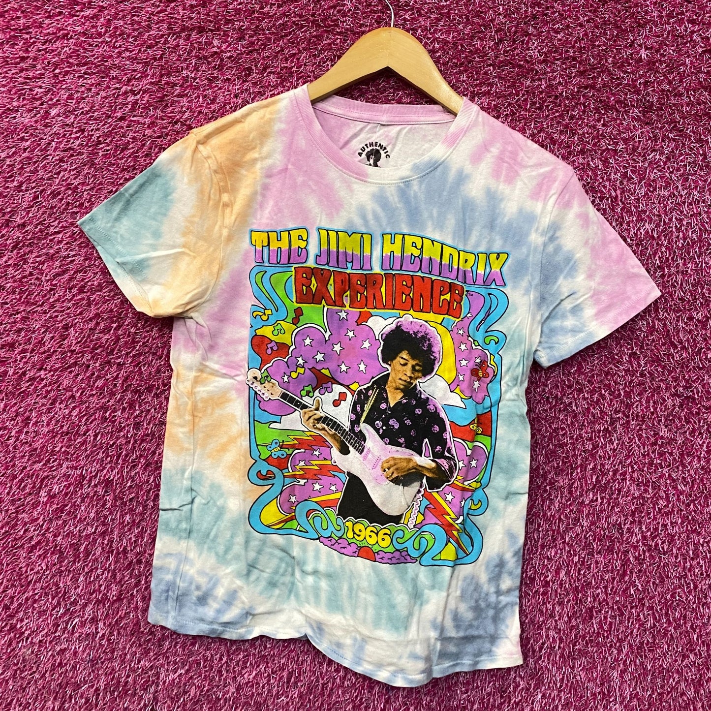Jimi Hendrix Ready Steady Go 1966 Vintage Tie Dye Tee Medium