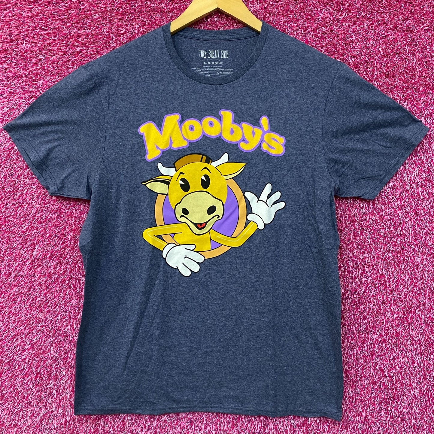 Mooby's the Golden Cow Restaurant logo Graphic Design T-Shirt Large