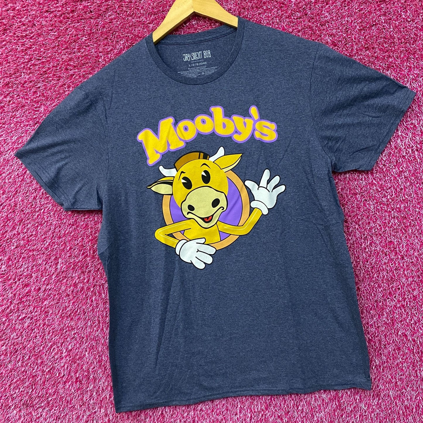 Mooby's the Golden Cow Restaurant logo Graphic Design T-Shirt Large