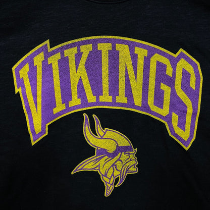 Junk Food Clothing Minnesota Vikings Women's Mock Neck Crop Tee XS