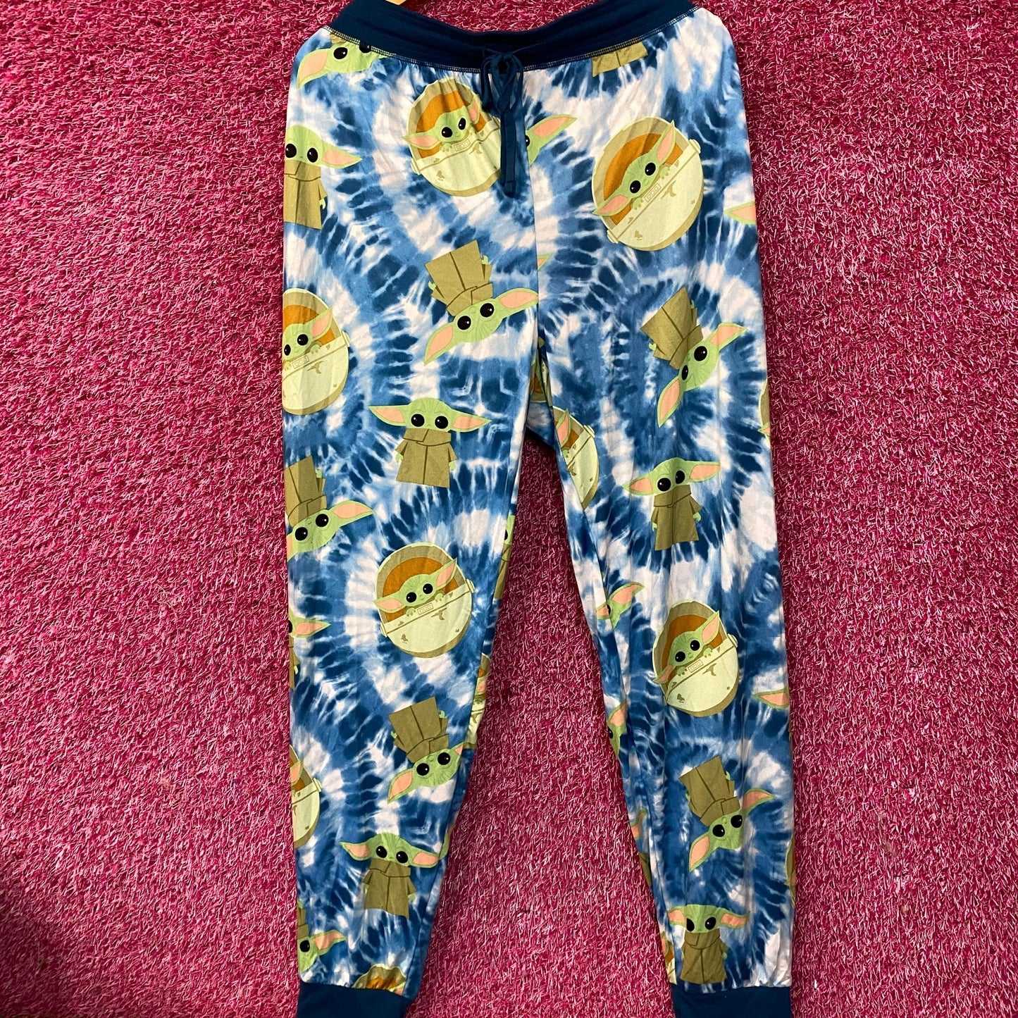 Star Wars The Mandalorian Grogu All-Over Print Tie-Dye Pattern Lounge pants XL