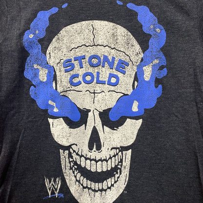 WWE Stone Cold Steve Austin Skull Graphic Design T-Shirt Extra Small