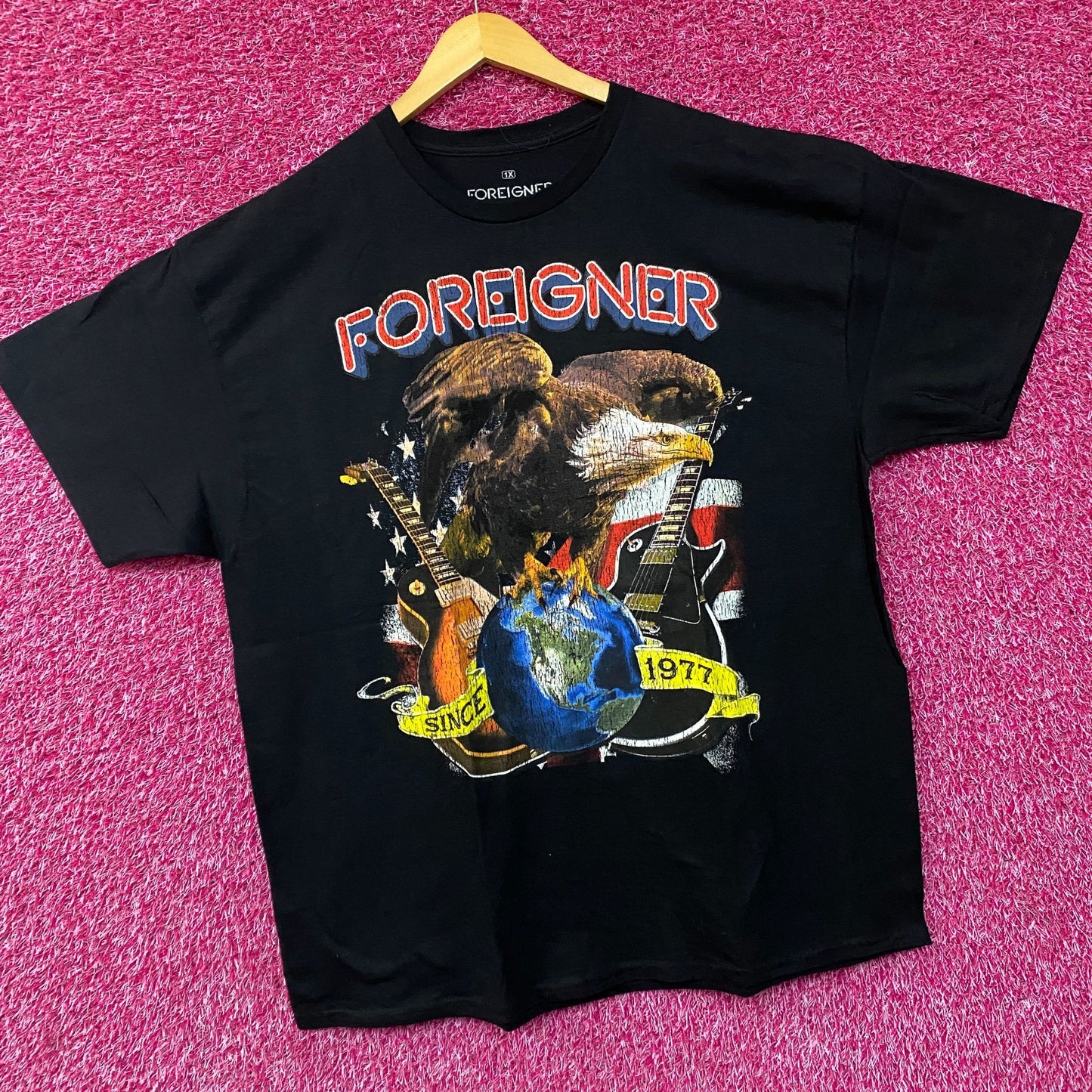 Foreigner Since 1977 Farewell Eagle Graphic Design T-Shirt 1X